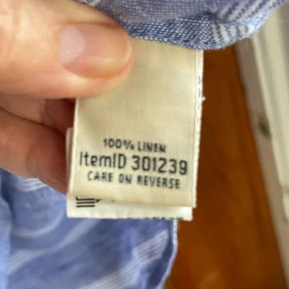 LLBean striped linen shirt Cool & breezy! - Picture 5 of 8